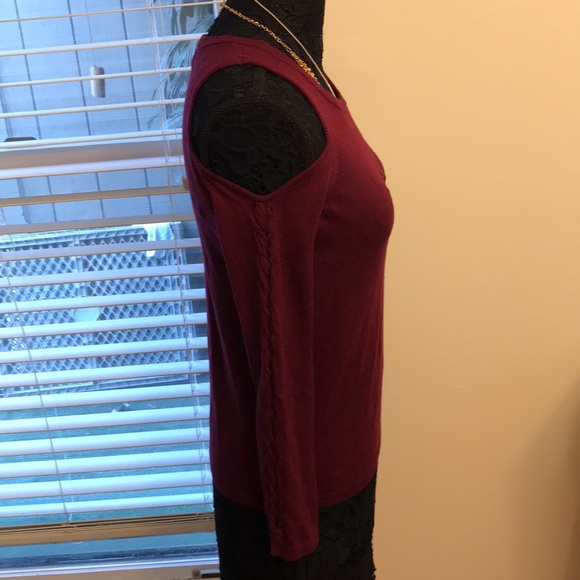 Pink Republic Sweater with open Shoulders size Medium - Picture 3 of 10